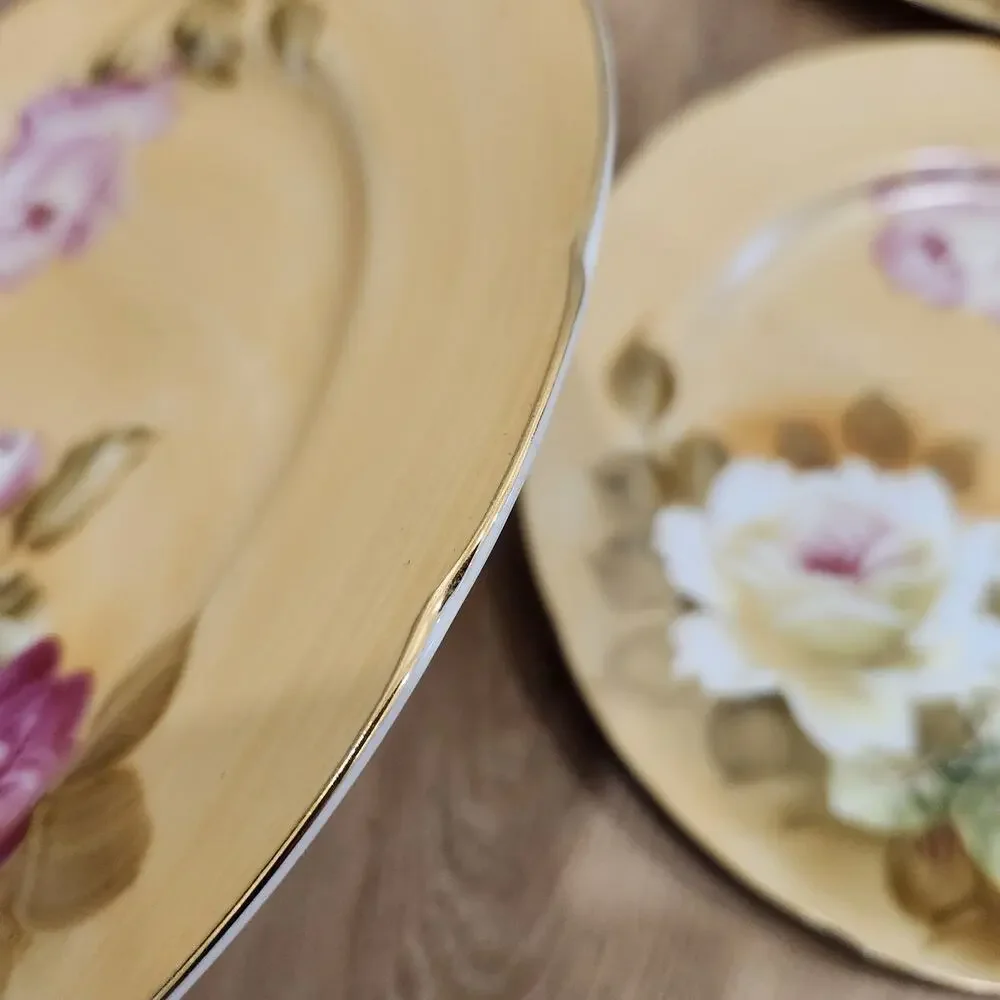 SET OF 4 VINTAGE 1984 LEFTON CHINA SALAD PLATE 7 1/8